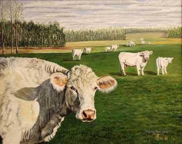 beobachten kühe Ölbilder verkaufen - Kühe Lee Mims
